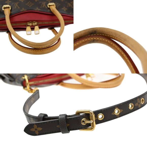 LOUIS VUITTON Pallas 2Way Shoulder Hand Bag Monogram Leather Red M41175 689KB448 - Picture 8 of 15